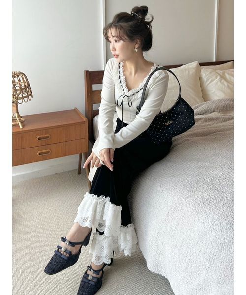 LILY BROWN（リリーブラウン） パンツ バリエーションフリルパンツ