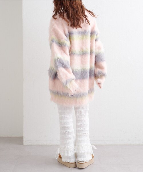 w closet（ダブルクローゼット） ニット セーター ボーダーシャギー