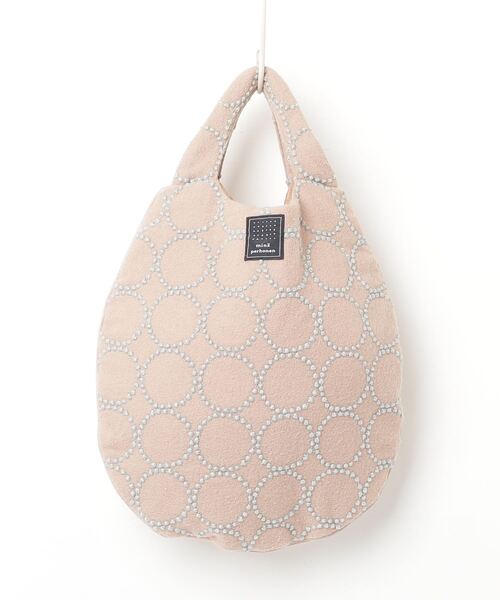 mina perhonen（ミナペルホネン） 刺繍ハンドバッグ - ベージュ