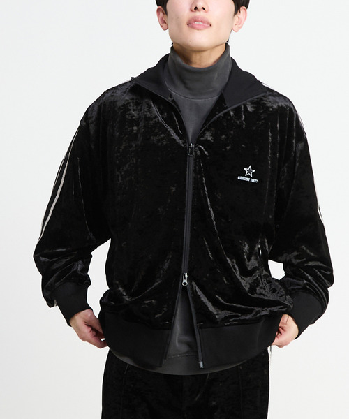 CONVERSE TOKYO ジャージ SIDE LINE CRASHED VELOR TRACK JACKET