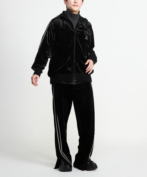CONVERSE TOKYO ジャージ SIDE LINE CRASHED VELOR TRACK JACKET