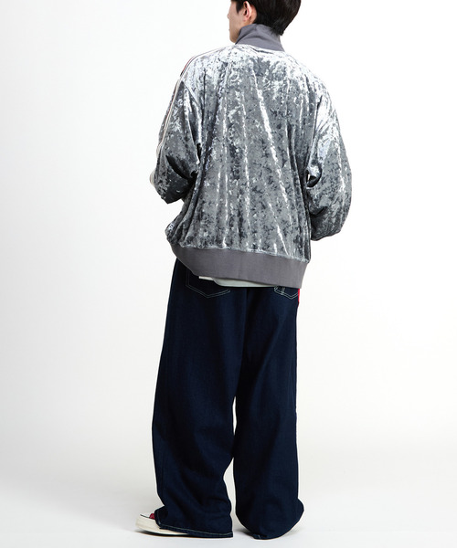 CONVERSE TOKYO ジャージ SIDE LINE CRASHED VELOR TRACK JACKET