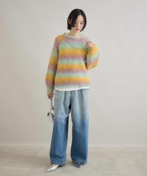 【新品タグ付未使用】mikihouse カラフルニットセーターL Paradise Picnic（パラダイスピクニック） ニット セーター cloche