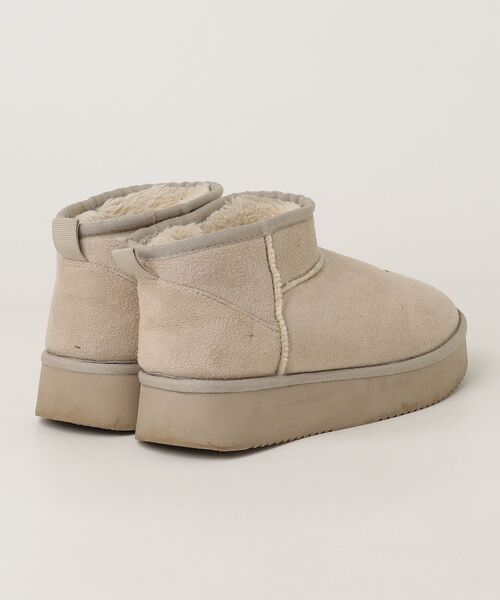 niko and…（ニコアンド） ムートンブーツ MEDIUM ベージュ レディース