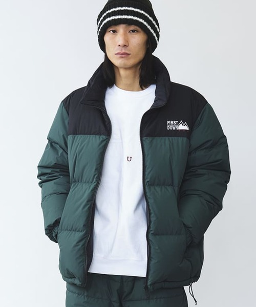 「FIRST DOWN」 ダウンジャケット L ネイビー メンズ_画像5
