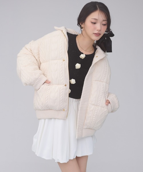 Ambre Neige（アンブルネージュ） ブルゾン アウター volume knit
