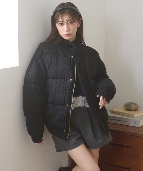 Ambre Neige（アンブルネージュ） ブルゾン アウター volume knit
