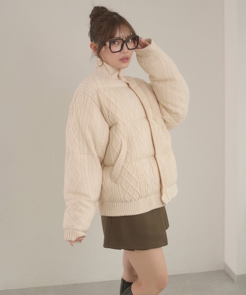 Ambre Neige（アンブルネージュ） ブルゾン アウター volume knit