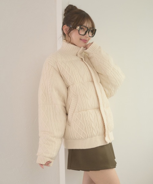 Ambre Neige（アンブルネージュ） ブルゾン アウター volume knit