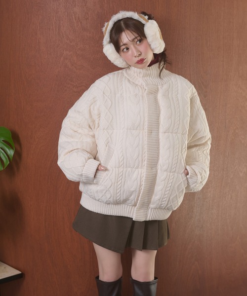 Ambre Neige（アンブルネージュ） ブルゾン アウター volume knit