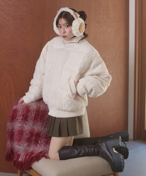 Ambre Neige（アンブルネージュ） ブルゾン アウター volume knit