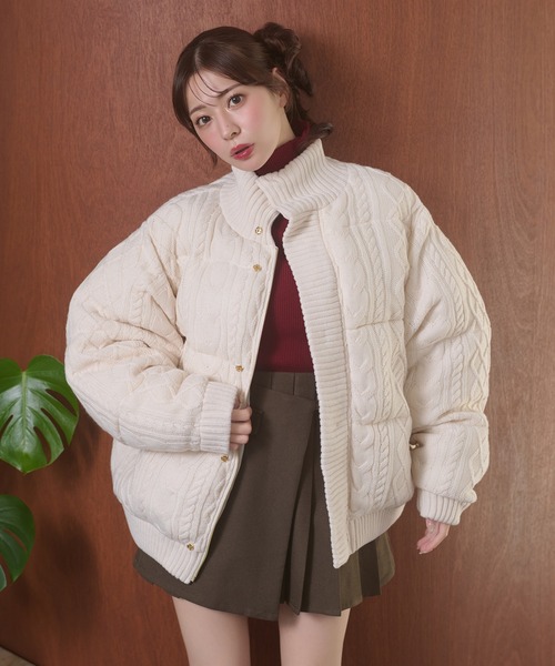 Ambre Neige（アンブルネージュ） ブルゾン アウター volume knit