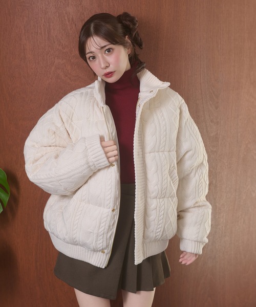 Ambre Neige（アンブルネージュ） ブルゾン アウター volume knit