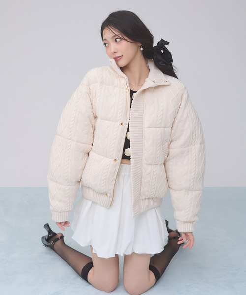 Ambre Neige（アンブルネージュ） ブルゾン アウター volume knit