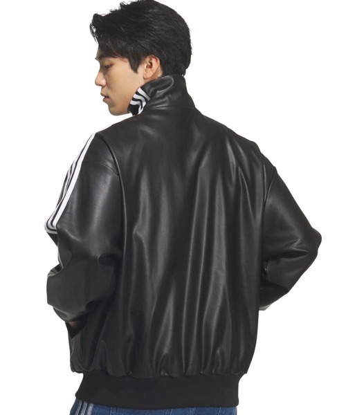 adidas（アディダス） コート ジャケット adidas PLEATHER 3STRIPES