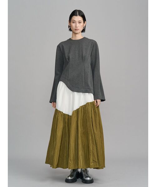 UN3D.（アンスリード） ワンピース GATHER SKIRT DOCKING OP