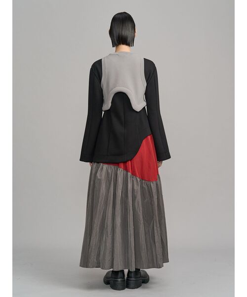 UN3D.（アンスリード） ワンピース GATHER SKIRT DOCKING OP