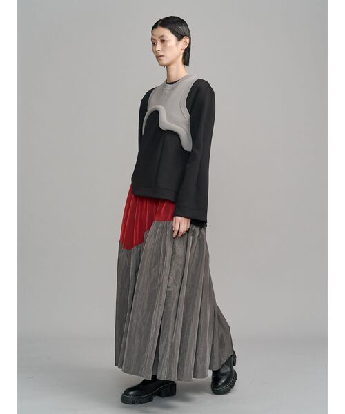 UN3D.（アンスリード） ワンピース GATHER SKIRT DOCKING OP