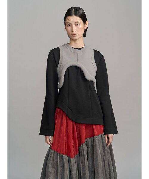 UN3D.（アンスリード） ワンピース GATHER SKIRT DOCKING OP