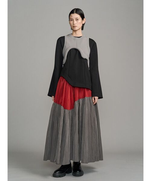 UN3D.（アンスリード） ワンピース GATHER SKIRT DOCKING OP