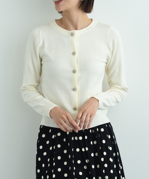 「INTERPLANET」 ニットカーディガン FREE ブラック レディース_画像2