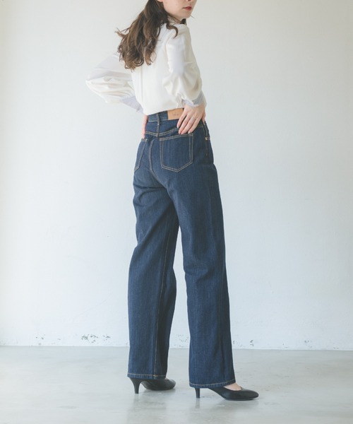 「idem」 デニムパンツ MEDIUM ネイビー レディース_画像3