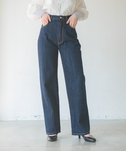 「idem」 デニムパンツ MEDIUM ネイビー レディース_画像4