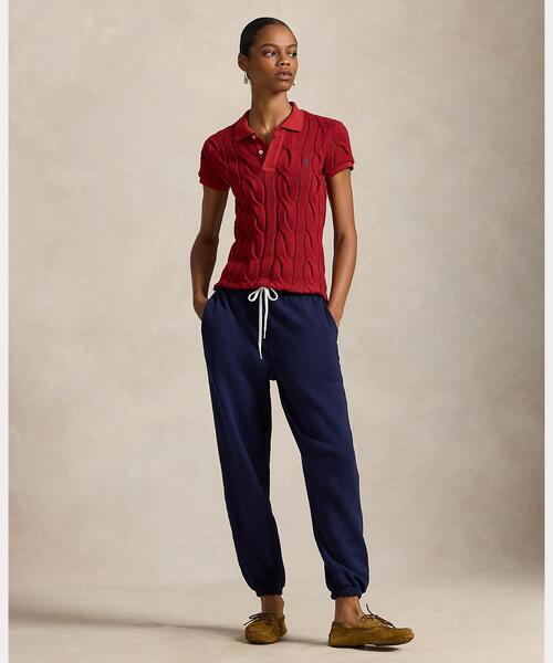 美品 Polo Ralph Lauren ケーブルニット ポロシャツ S POLO RALPH LAUREN（ポロ・ラルフローレン） ニット セーター ケーブル