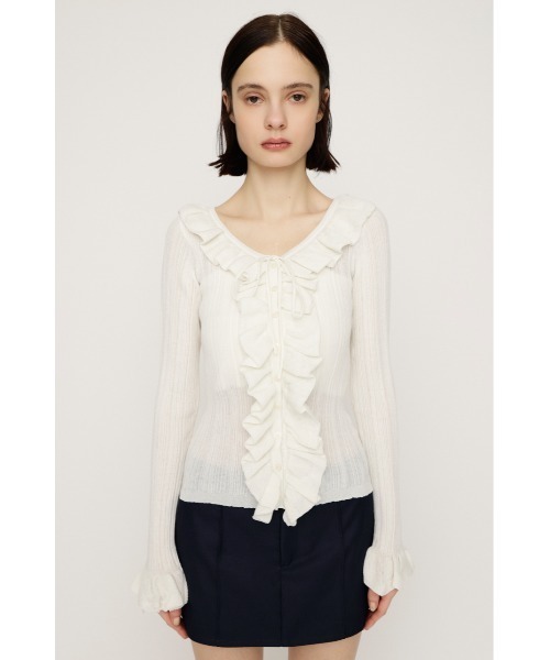 SLY（スライ） ニット セーター 「2026SS新作」FRONT FRILL KNIT TOPS