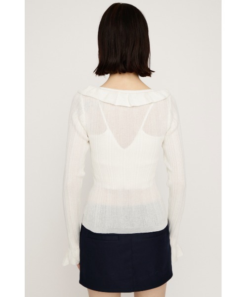SLY(スライ) ニット セーター 「2026SS新作」FRONT FRILL KNIT TOPS SLY(スライ) ニット セーター 「2026SS新作」FRONT FRILL KNIT TOPS