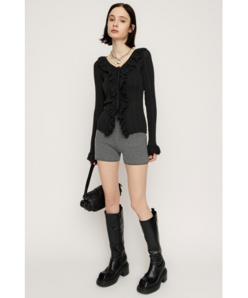 SLY（スライ） ニット セーター 「2026SS新作」FRONT FRILL KNIT TOPS