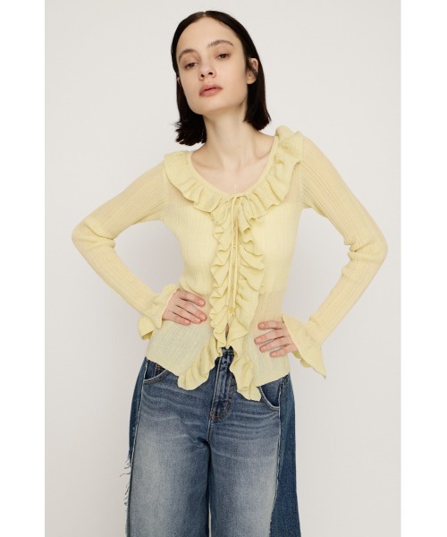 SLY（スライ） ニット セーター 「2026SS新作」FRONT FRILL KNIT TOPS