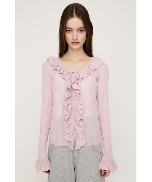 SLY（スライ） ニット セーター 「2026SS新作」FRONT FRILL KNIT TOPS