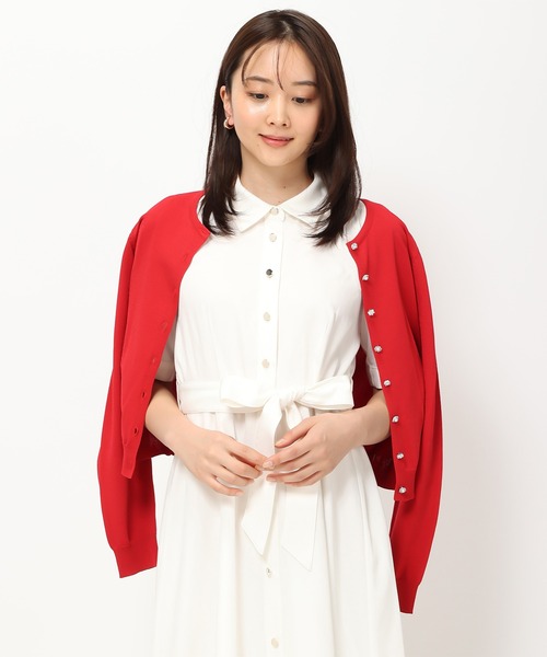 「MISCH MASCH」 ニットカーディガン M レッド レディース_画像8