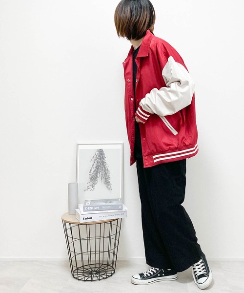 「Anytime Songs」 「HALHAM」スタジャン X-LARGE グリーン メンズ_画像9