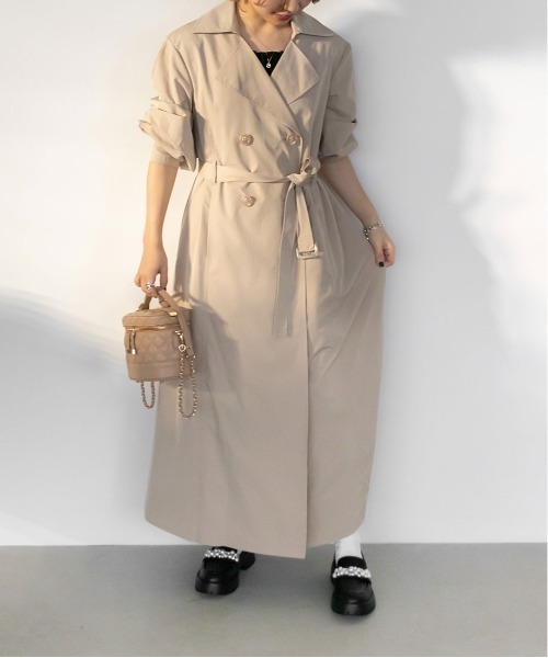「RANDA」 トレンチコート 0 ベージュ レディース_画像9