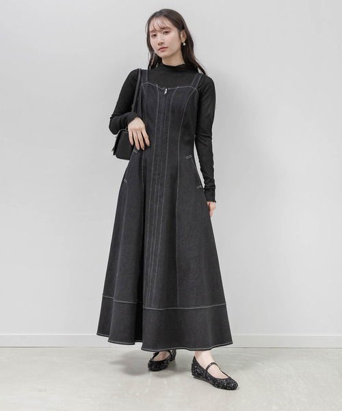 RANDA（ランダ） ワンピース デニムフレアワンピース : ZOZOTOWN Yahoo