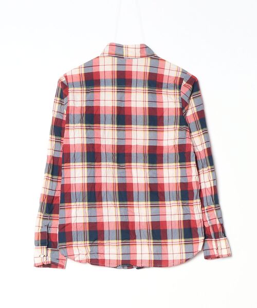 「sabena」 チェック柄長袖シャツ - レッド レディース_画像2