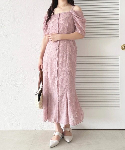 「apres jour」 半袖ワンピース X-LARGE ピンク レディース_画像4