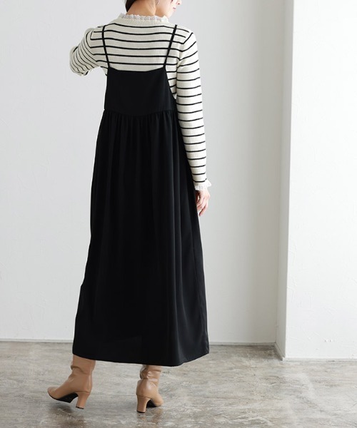 「Pierrot」 サロペットスカート M ネイビー レディース_画像2