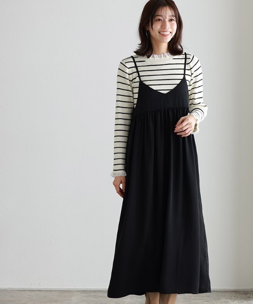 「Pierrot」 サロペットスカート M ネイビー レディース_画像3