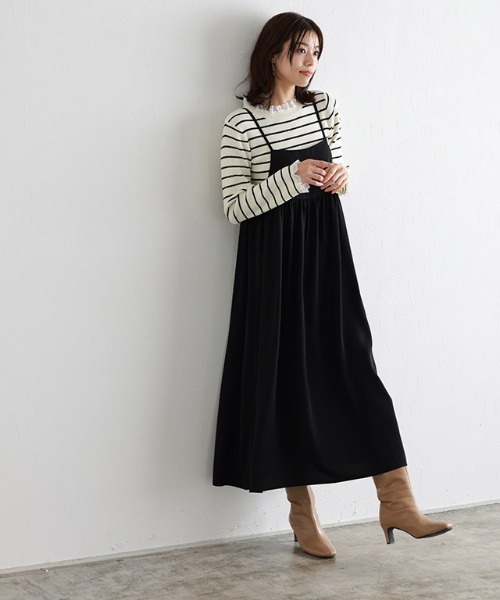 「Pierrot」 サロペットスカート M ネイビー レディース_画像5