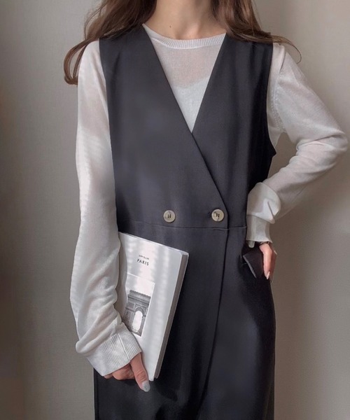 「FILLOU」 オーバーオール MEDIUM ダークベージュ レディース_画像3