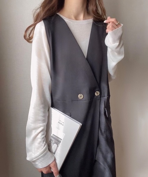 「FILLOU」 オーバーオール MEDIUM ダークベージュ レディース_画像4