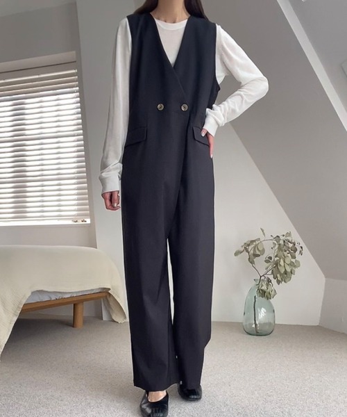 「FILLOU」 オーバーオール MEDIUM ダークベージュ レディース_画像6
