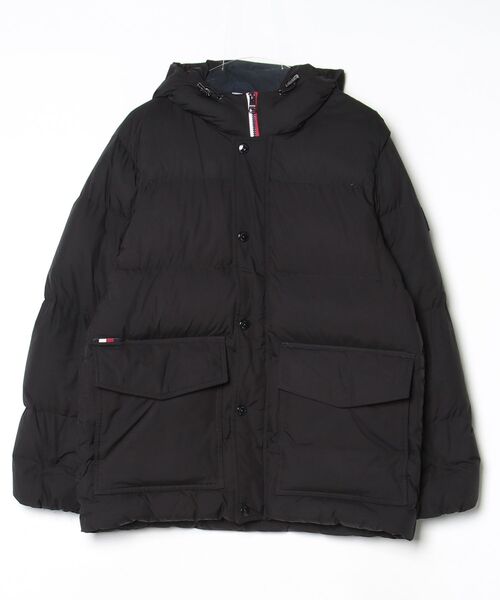 m.fy01  ブラック ダウンジャケット S　美品 TOMMY HILFIGER（トミー・ヒルフィガー） ダウンジャケット M ブラック