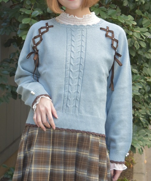 axes femme（アクシーズ ファム） ニット セーター レースアップニット