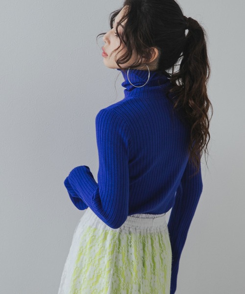 「bohmal」 タートルネックニット FREE ブラウン レディース_画像3