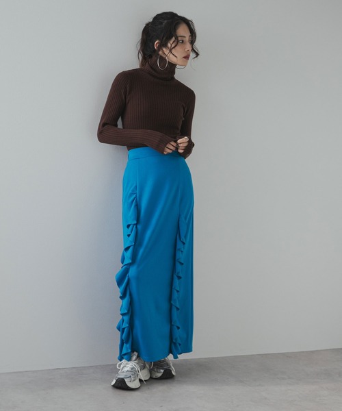 「bohmal」 タートルネックニット FREE ブラウン レディース_画像8