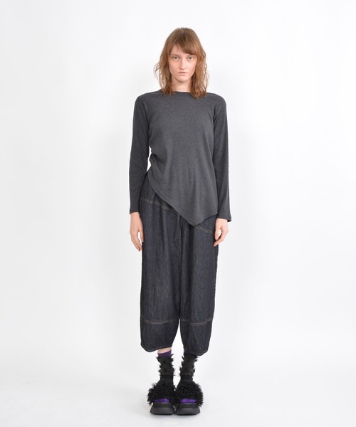 「gomme」 デニムパンツ MEDIUM ブラック レディースの画像
